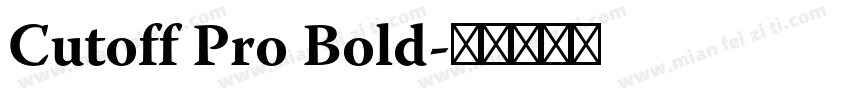 Cutoff Pro Bold字体转换